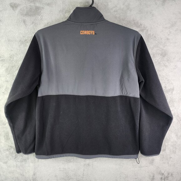 Men's Colosseum Athletics OSU Cowboys Fleece Jacket Gray & Black Full Zip XXL - Picture 6 of 9
